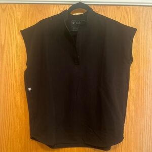 Figs Classic Black Sleeveless Blouse
